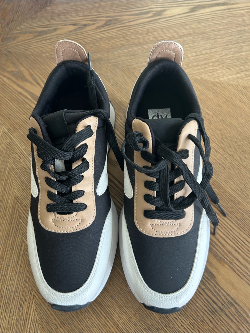 Black & Tan Colorblock Sneakers